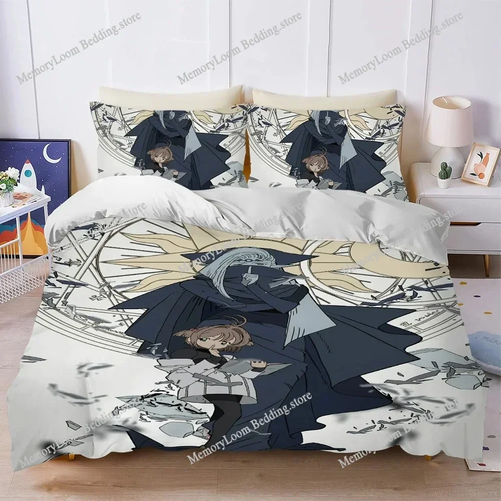 

C-Cardcaptor Sakura Duvet Cover Set Home Style Bedding Soft Laundry Cotton Bed Student Dormitory Gift Home Textileextile029