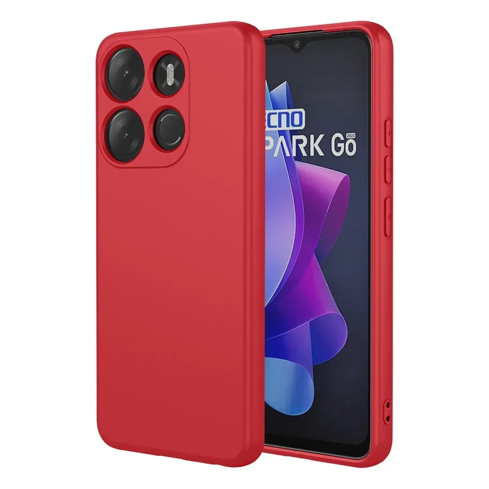 Solid Color Case For Tecno Spark 8 Pro Spark8T Spark 8P Soft TPU Shockproof Liquid Silicone Full Protective Phone Shell image 2