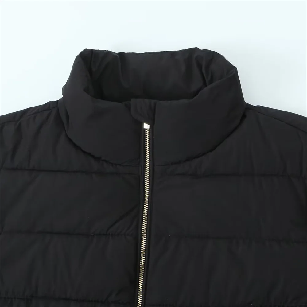 Herfst nieuwe dameskleding mode, eenvoudig en casual opstaande kraag lange mouwen warm katoenen jasje