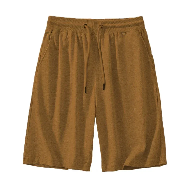 Gewassen Katoen Effen Kleur Vijf Punt Casual Broek Zomer Hong Kong Broek Casual Shorts Heren Werk Strandbroek