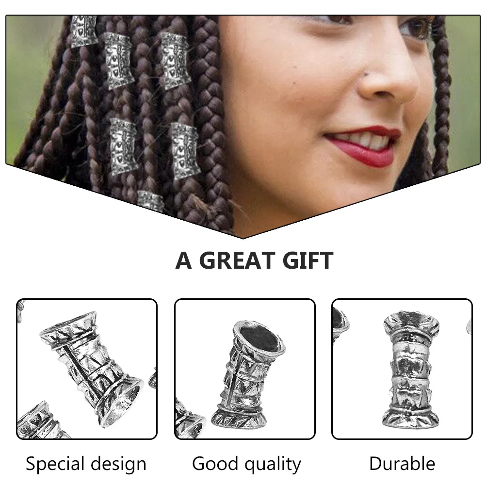 10 قطع النساء الرجعية سبيكة غطاء الرأس ديكور المجدل تجديل الخرز تزيين خمر الشعر خوذة