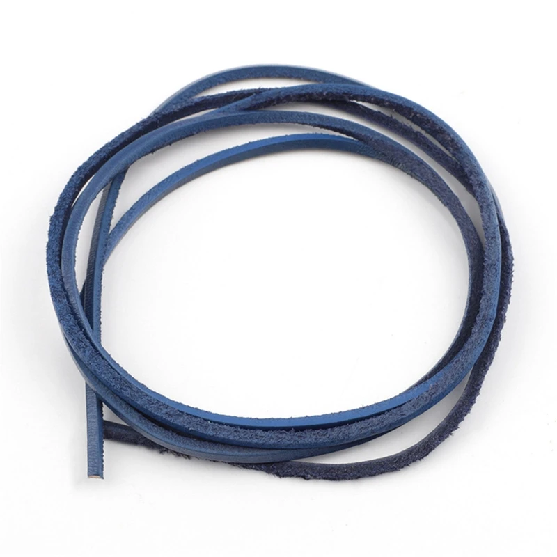 

3mm Flat Leather Cord Strip Braiding String for Jewelry Making Shoe Lace Arts
