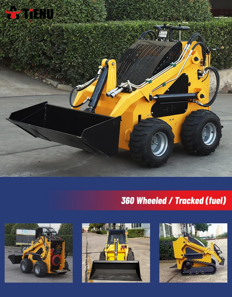 Maßgeschneiderter kompakter Mini-Kompaktlader 700kg 800kg kleiner Frontlader mit Schnellwechsler für Landwirtschaft und Bauwesen – Detail 3