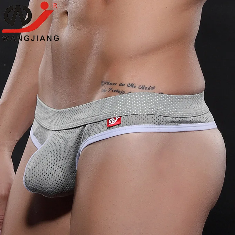 WJ Tangas Hombre Man Transparent Jockstrap Sexy Gay Men Underwear Nylon Mens Thongs And G Strings Homme Erotic Underwear For Men