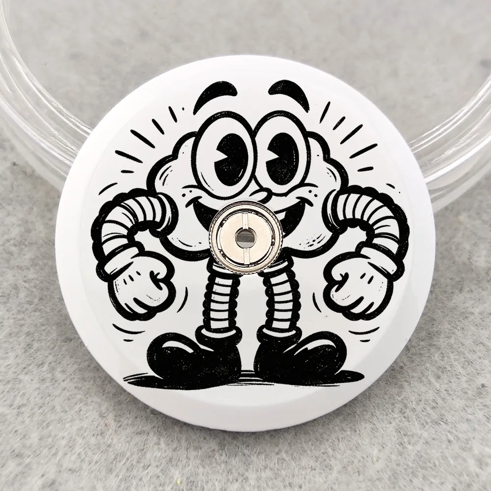 NH35 Oscillating Weight Rotors Black Vintage Cartoon Pattern Metal Rotors Fits NH35/36/38/39/34 4R Movement Replacement Parts