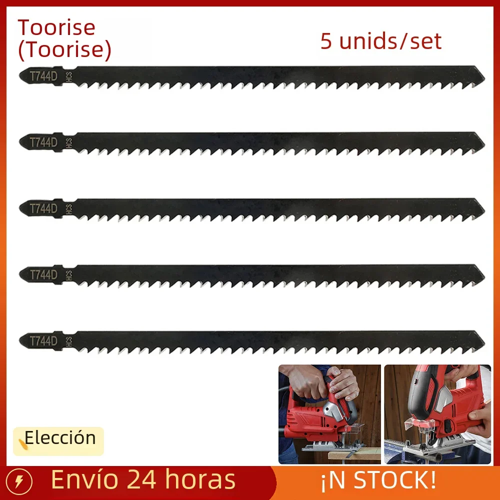 5 uds hojas de sierra de calar HCS T744D hojas de sierra de calar para corte rápido corte recto hoja de sierra de calar con vástago en T para corte rápido de madera y plástico