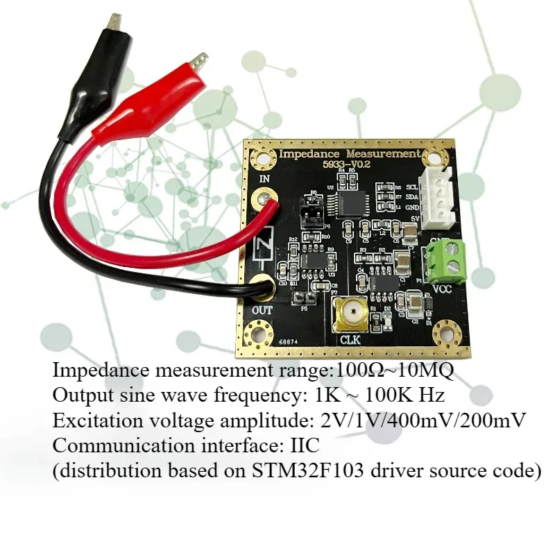 AD5933 Impedance Converter Network Analyzer Module 1M Sample Rate 12bit Resolution Measurement Resistance