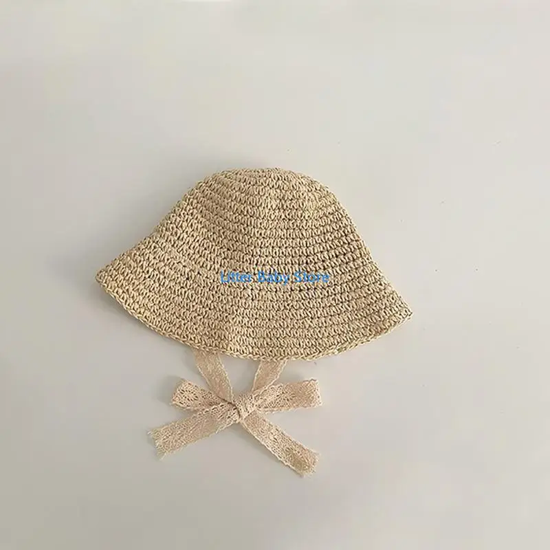 N80C الطفل تعادل القش قبعة الأطفال Sunhat الربيع / الصيف الرضع الفتيات بونيه #4