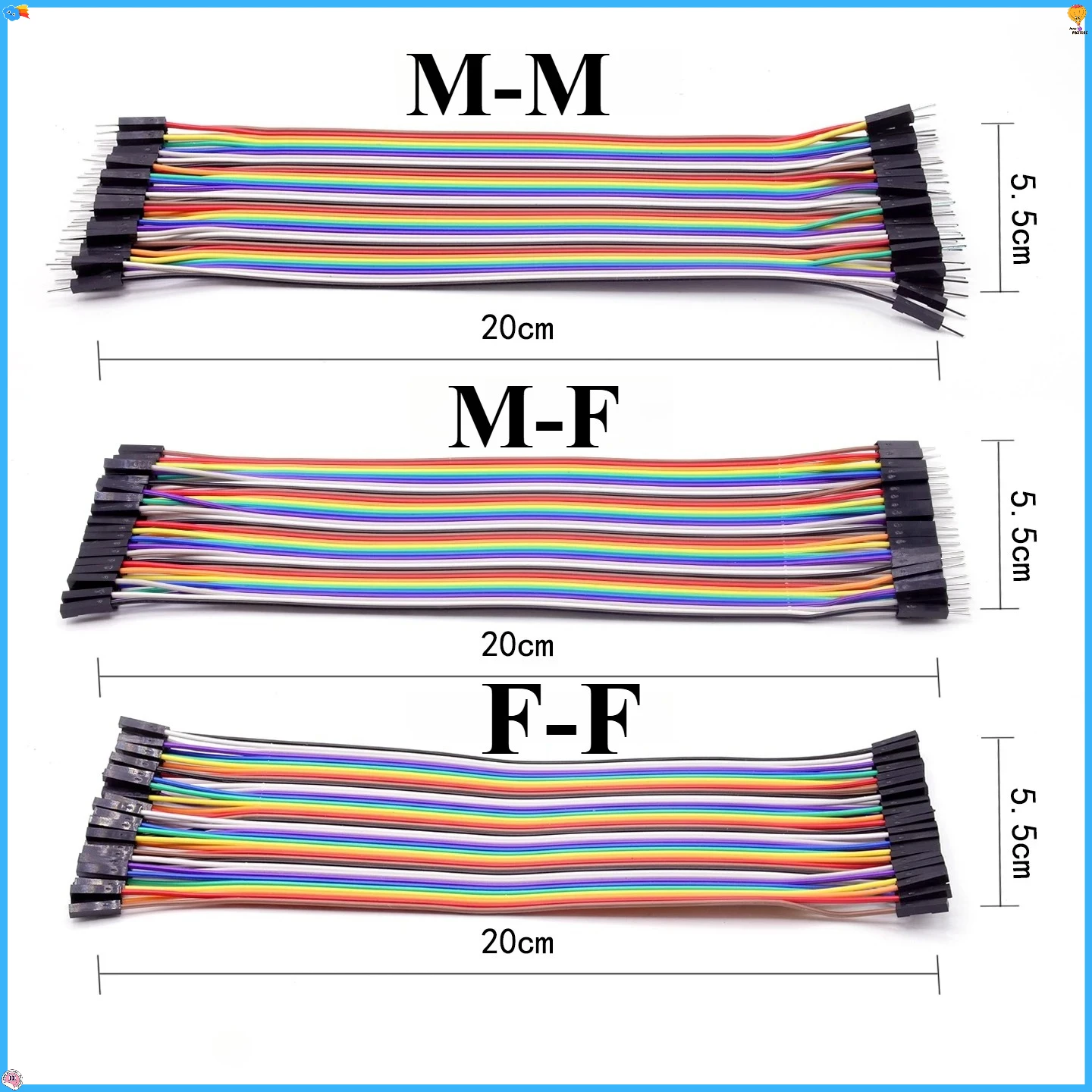 

40PCS/lot DuPont line female-to-female male-to-female male-to-male 10CM 20CM 30CM cable DuPont line DIY