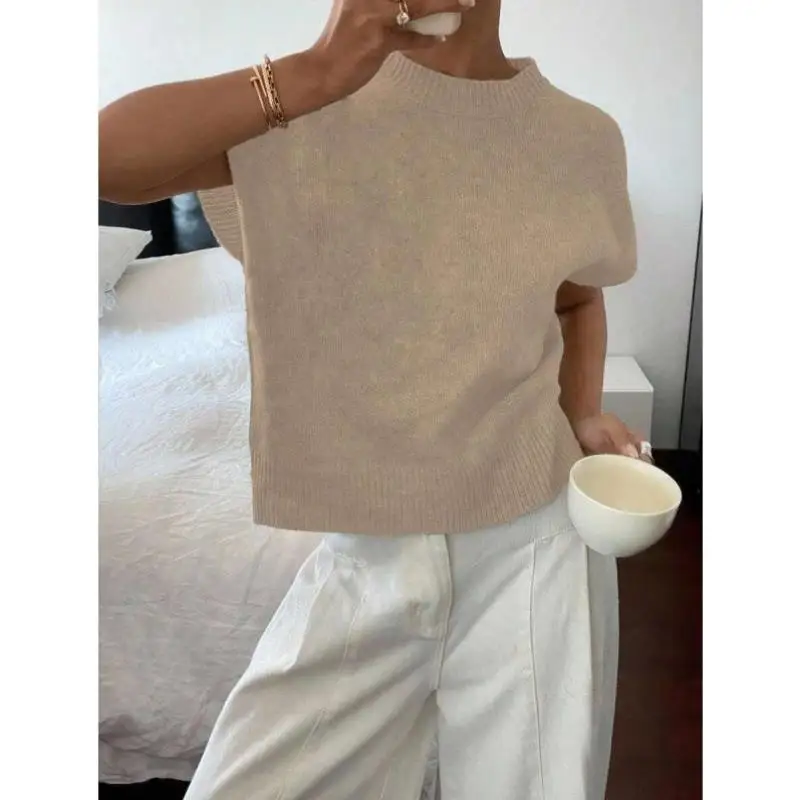 

Loose Casual ort Sve Knitted Top for Women New Arrival Cross-Border Knwear Comfortable Breathable Coolmax Fiber Ciwalk...