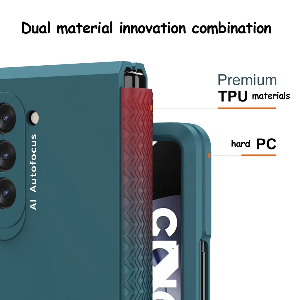 Full protection Ultra-thin hard PC cover for Samsung Galaxy Z Fold 5 4 3 2 hinged case with front screen glass case