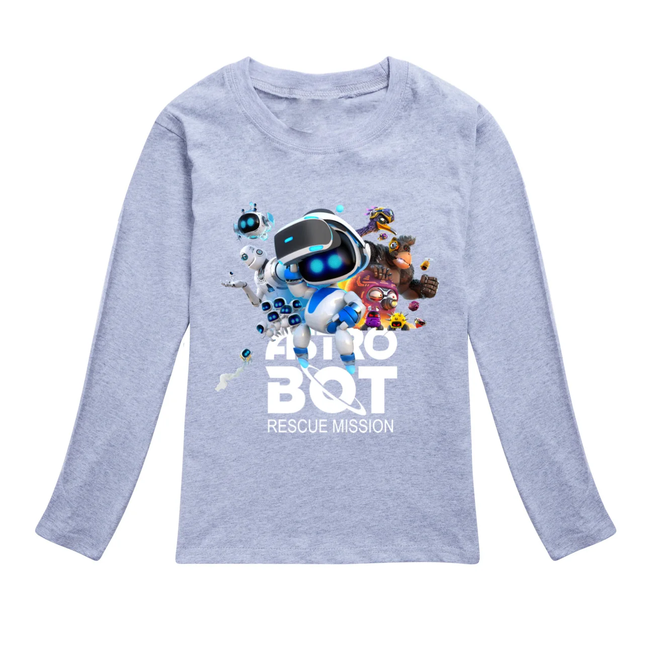 Game Astro Bot Clothes Children Spring Autumn T-shirt Girls Astrobot Clothing Boys Cotton Tshirt Boutique Kids Long Sleeve Tops