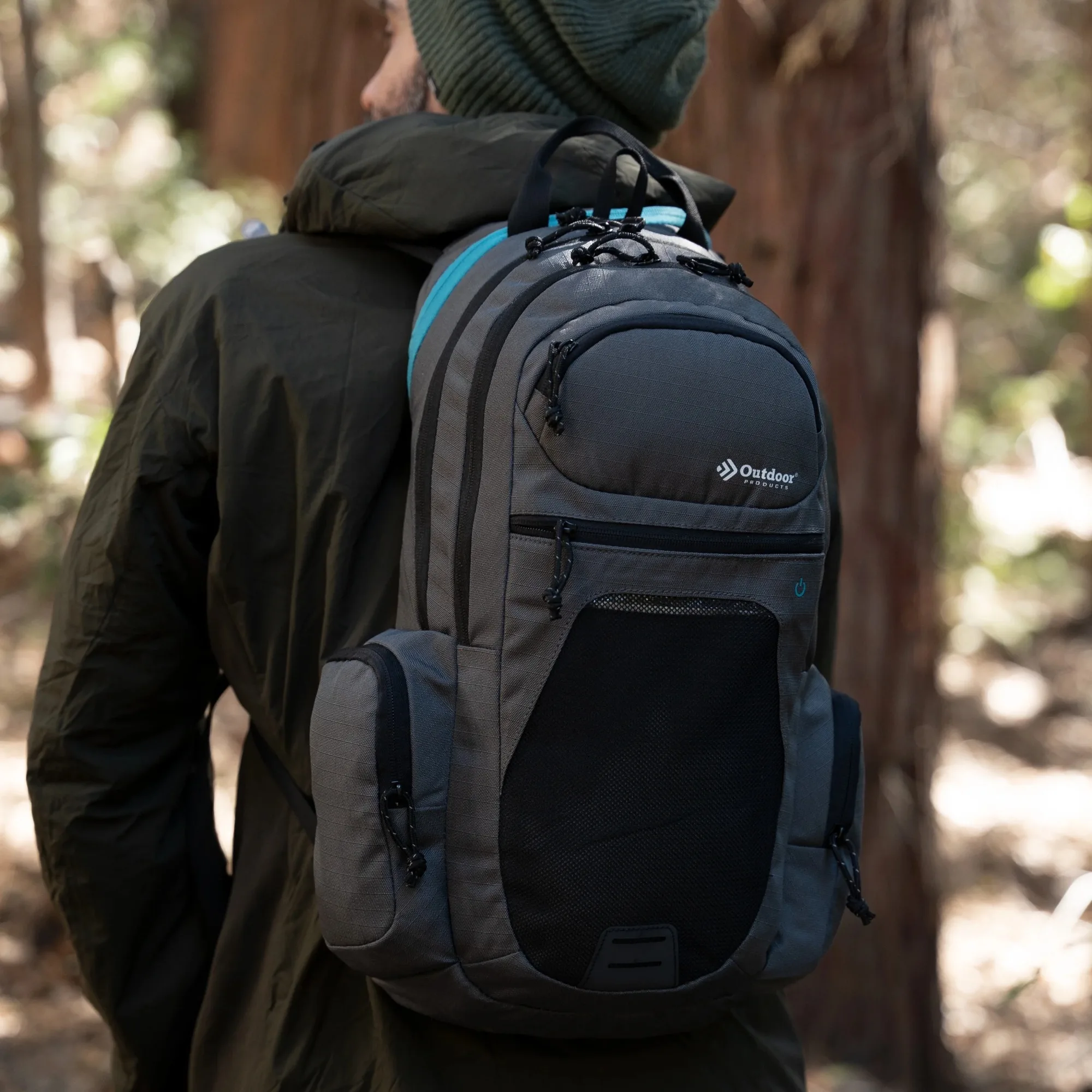 16.5L 수분 공급 배낭, 2리터 저장소 1개, 회색, 남녀공용, 성인용 폴리