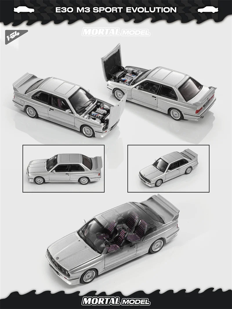 Mortal 1:64 SPORT EVOLUTION E30 M3 Model Samochodu z Odlewu Metalowego, Miniaturowe Prezenty