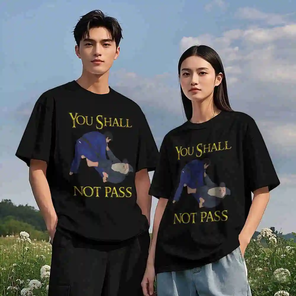 BJJ Jiu Jitsu You Shall Not Pass Short Sleeve Tee 100% Cotton T-Shirt view 3