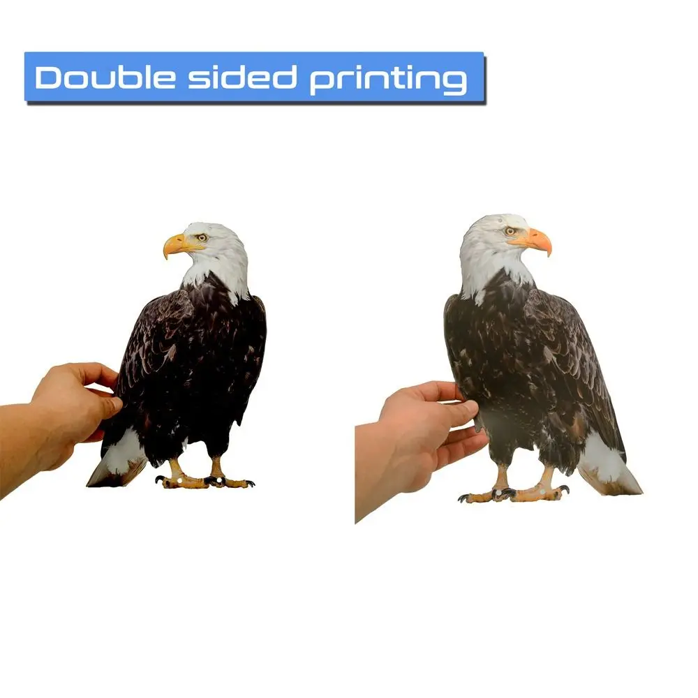 

With Bells Bird Repel Owl Scarecrow Rectangle Hanging Fake Bird Scare Device Waterproof Bird Repeller Garden Decoration