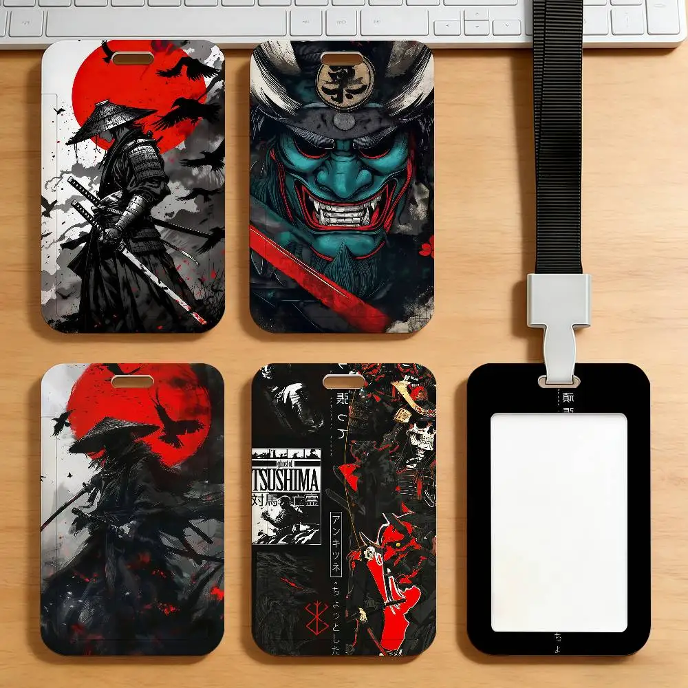 Japanese Samurai Student ID Case Daily Use Subway Commute Meal Card  Work Permit Cover Office School  Access Bus Card Protector