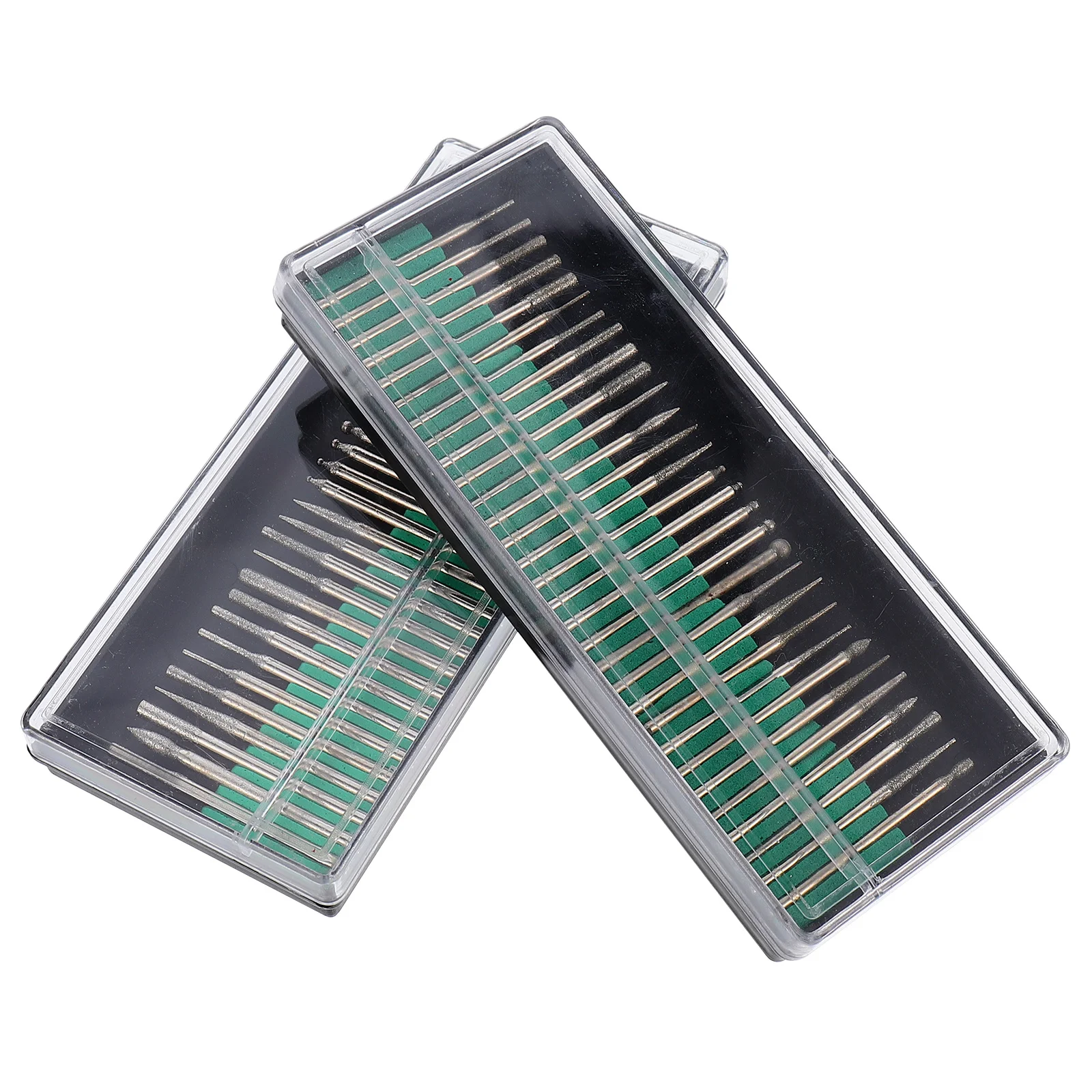 

60Pcs Diamond Burrs Bits Set Rotary Tool Bits Engraving Polishing Grinding Carving Fine Detail Work Durable Diamond Drill Head