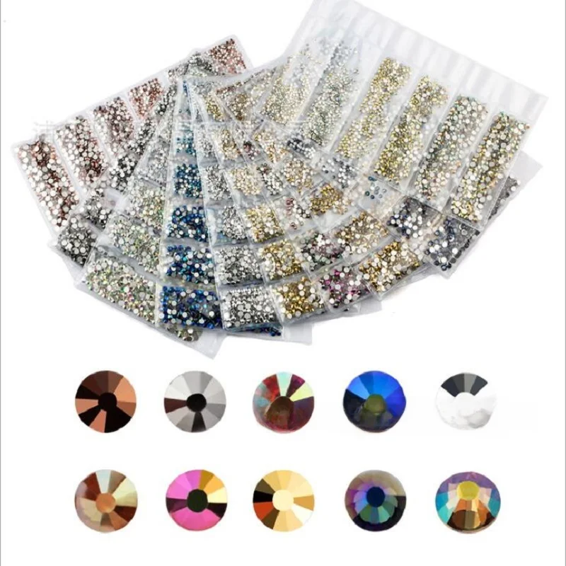 1440pcs Mix Nail Rhinestones stones Design Strass Nail art Decoration bijoux ongles 3d nail charms manicure supplies Flat Back