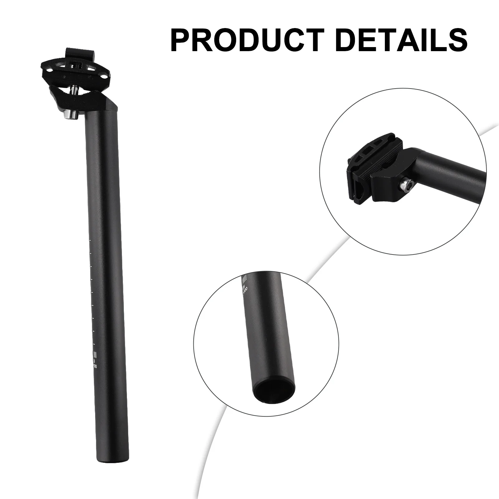 MTB Bicycle Seatpost 25.4/27.2/28.6/30.4/31.6*300mm Road Bike Seat Post Seat Tube Extension Long Fixed Gear Seat Post