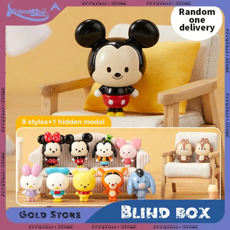 

Series Mickey Friend Together Blind Box Get Refrigerator Magnet Mini Cute Ornament Fashion Charm Action Figure Children Toy Gift