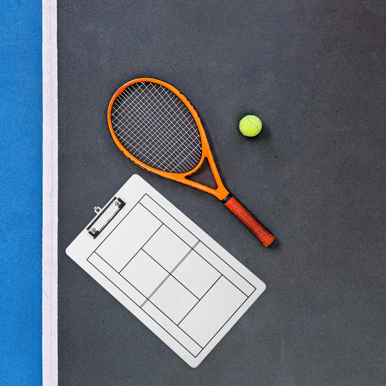 

Non Magnetic Tennis Dry Erase Board PVC Durable Tennis Coaching Strategy Clipboard Competition Write Board Strategy Clipboard
