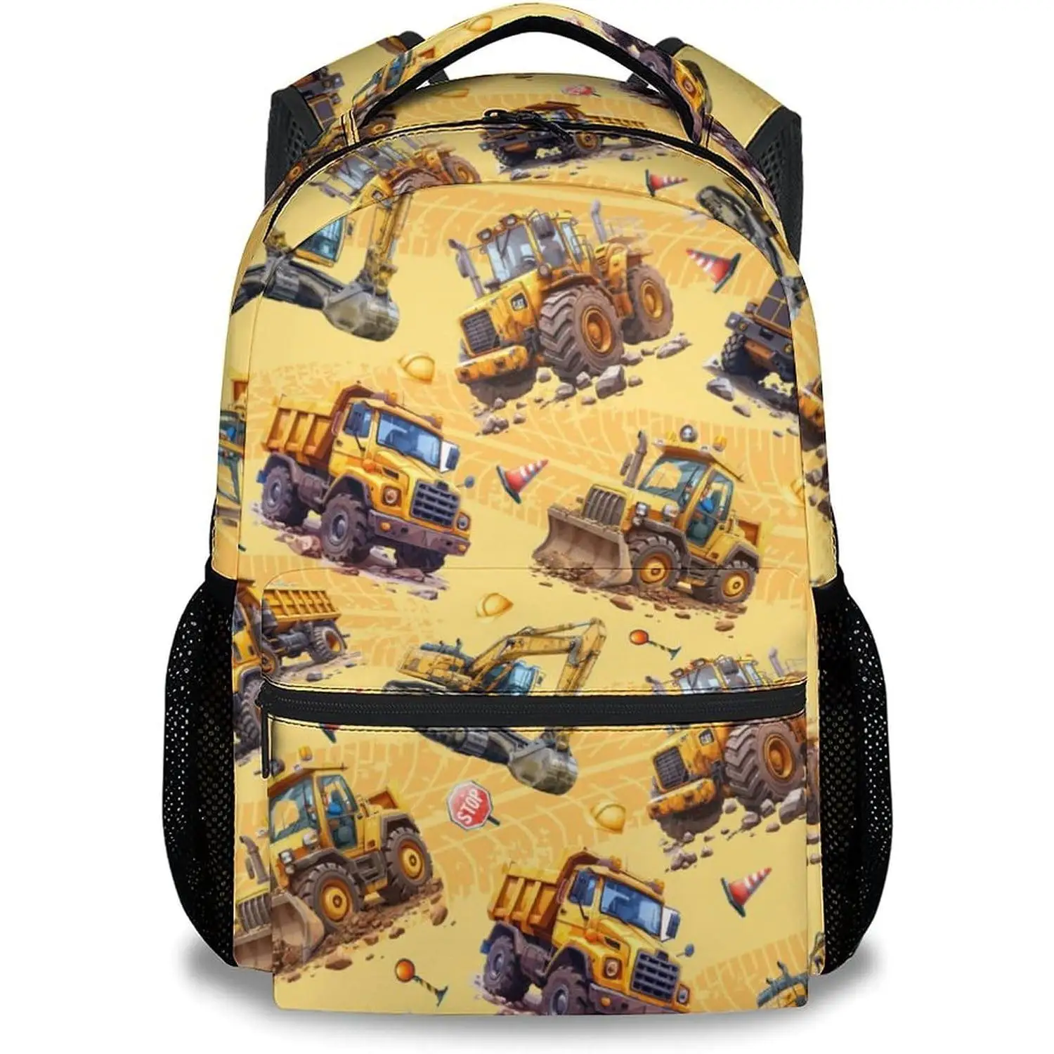 

Construction Backpacks for Boys Lightweight Toddler Bookbag - Truck School Bag for Kindergarten Preschool/Elementary