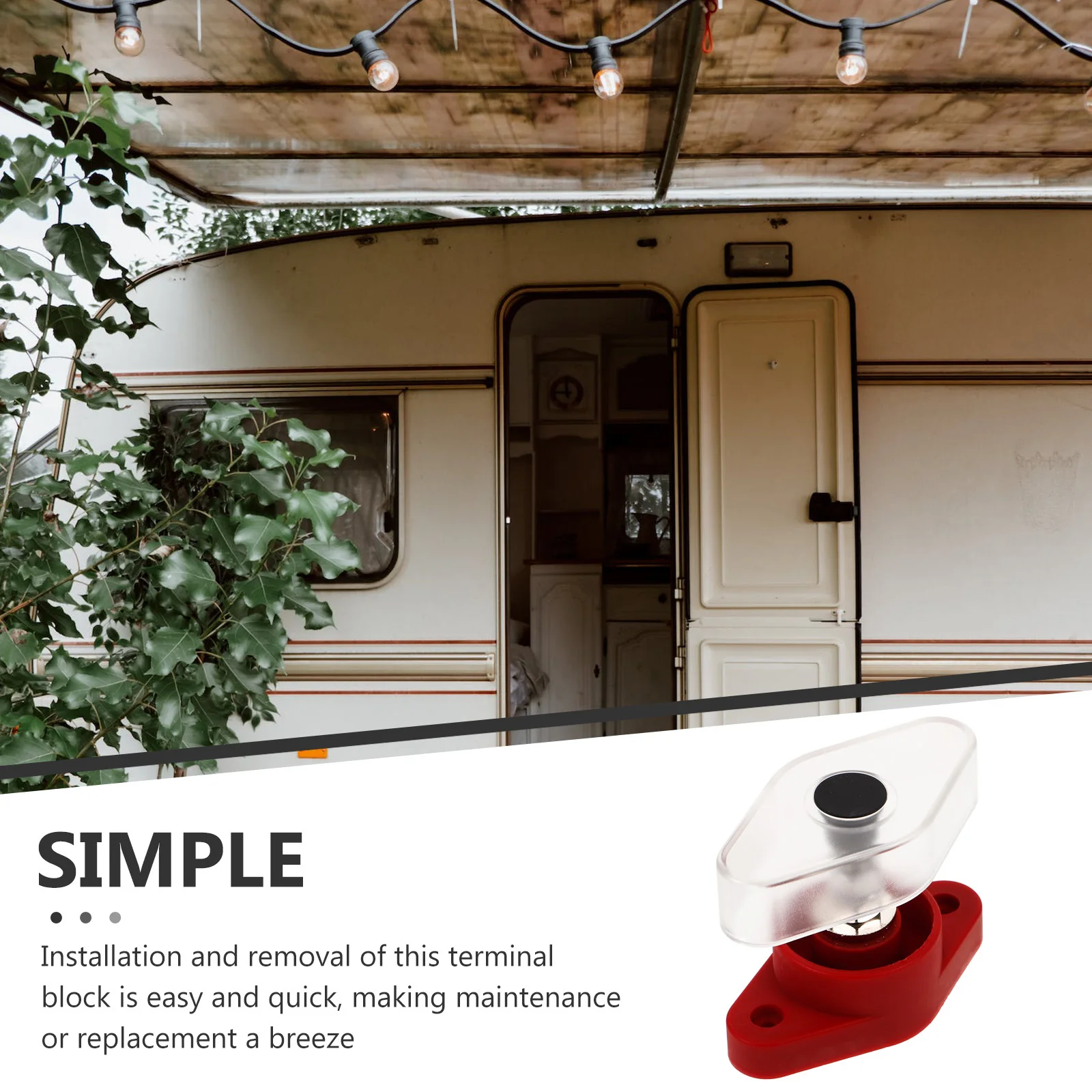 

Terminal Distribution Block 48V 300A Single Stud Power Junction for Automotive Marine Trailer Boating Terminal Block Car