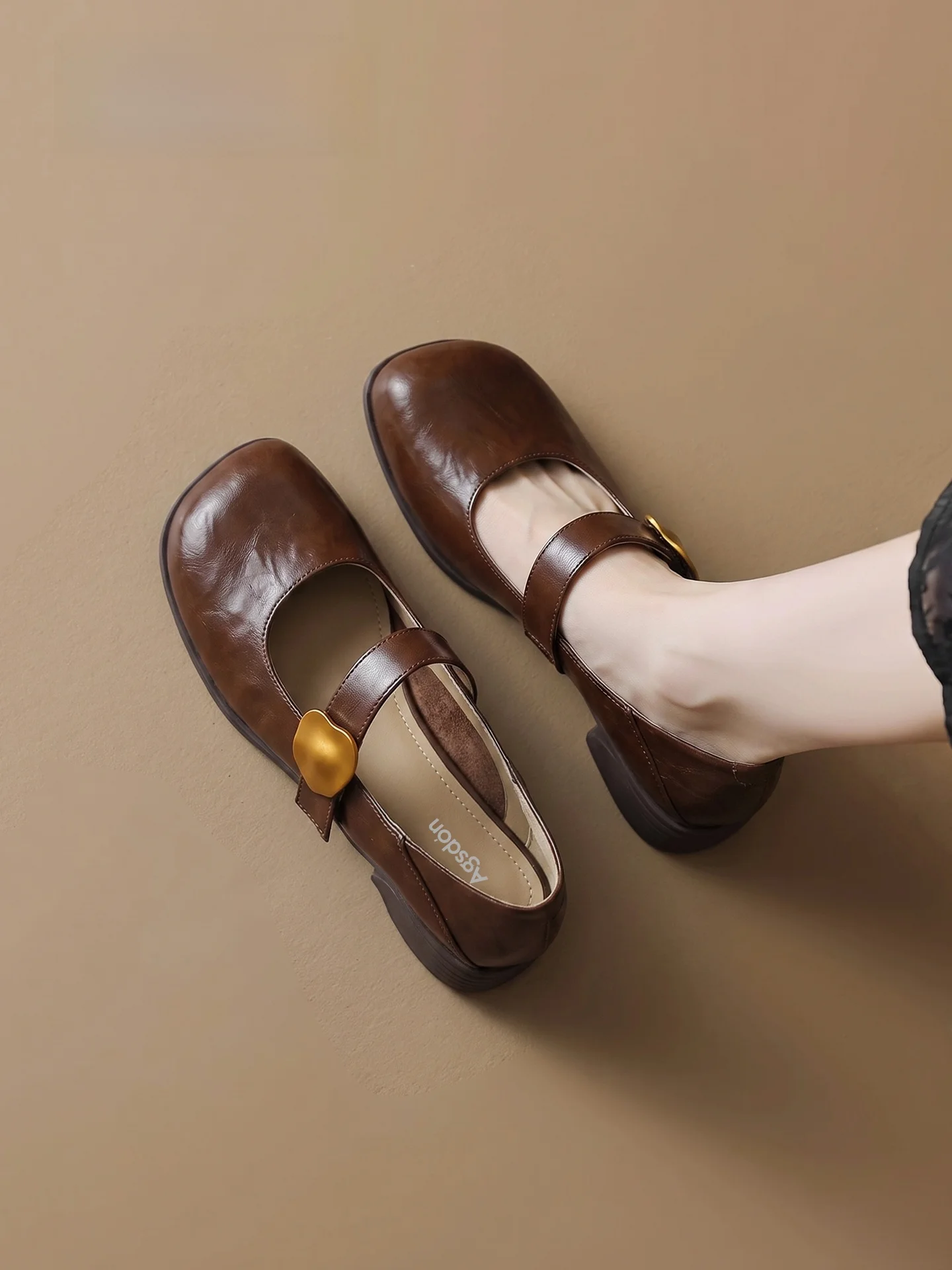 browan-mary-jane-shoes-for-women-breathable-comfortable-fashionable-single-shoes-round-toe-flat-heel-rubber-outsole-spring-su