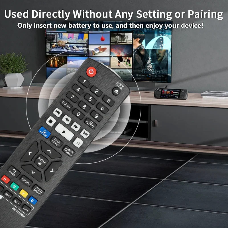 AKB75135301 For LG Remote Control Compatible With LG Blu-ray Disc Player BPM33 BPM55 BPM54 BPM53 BP440 BP330 BP330N BPM55N UP970