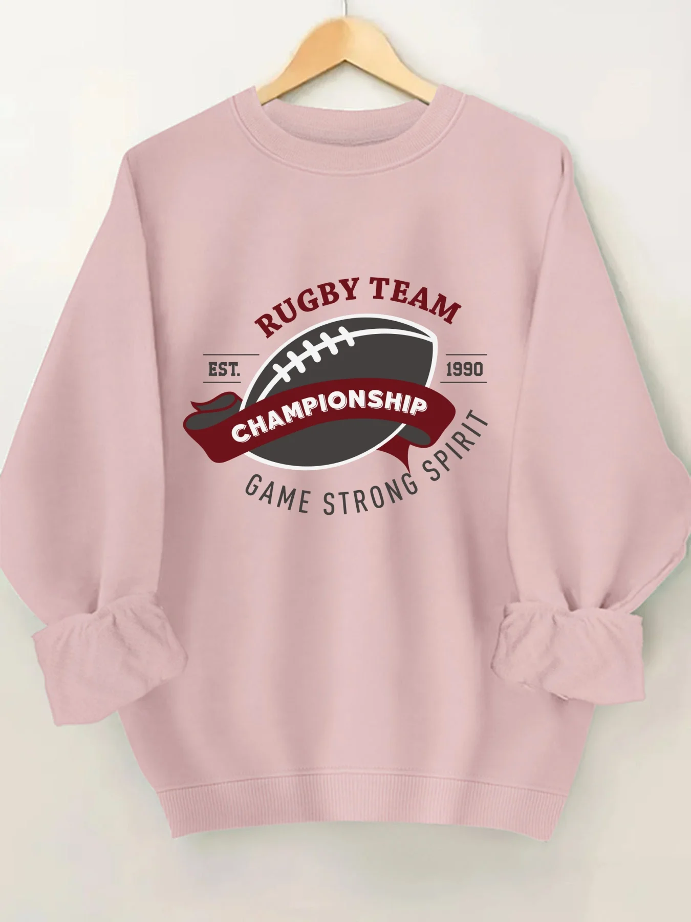 

Модный свитшот с принтом в виде букв и круглым вырезом для женщин, стильная повседневная уличная одежда