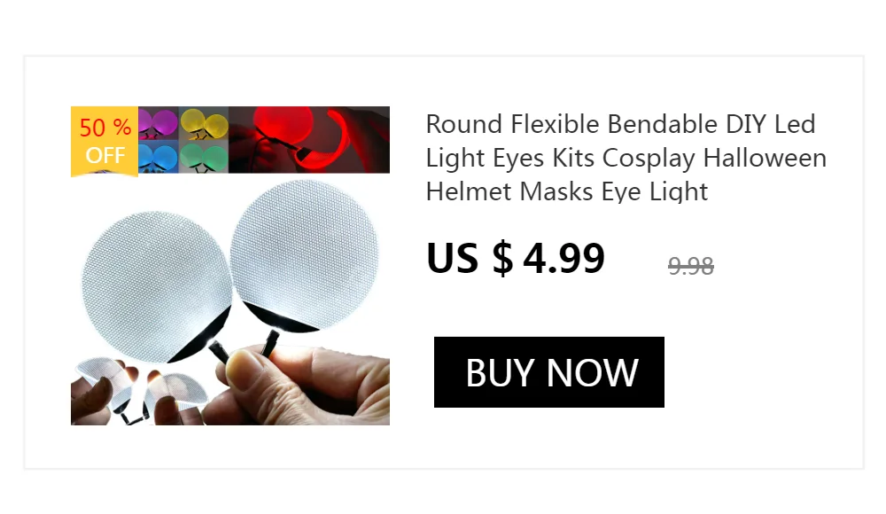Kit LED Pieghevoli Per Maschera Iron Man – Occhi Luminosi Cosplay Fai Da Te
