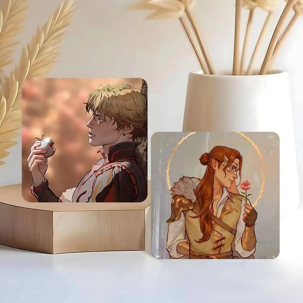 FOR ACOTAR Feyre Square Fridge Magnet Print Refrigerator Magnet Soft PVC Magnetic Sticker Kitchen Home Decor Souvenir