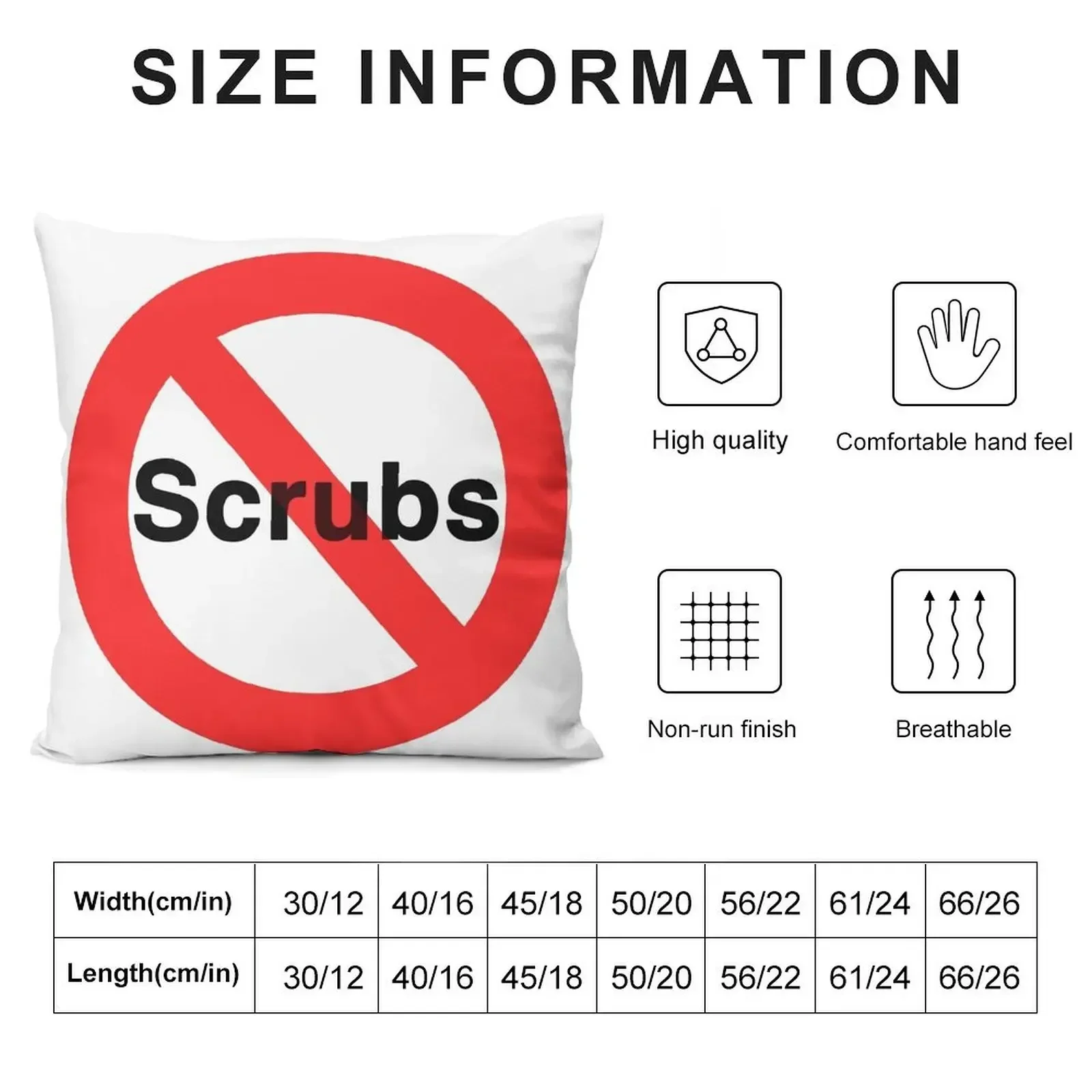 No/Scrubs Throw Pillow christmas cushions covers Luxury Sofa Cushions pillow