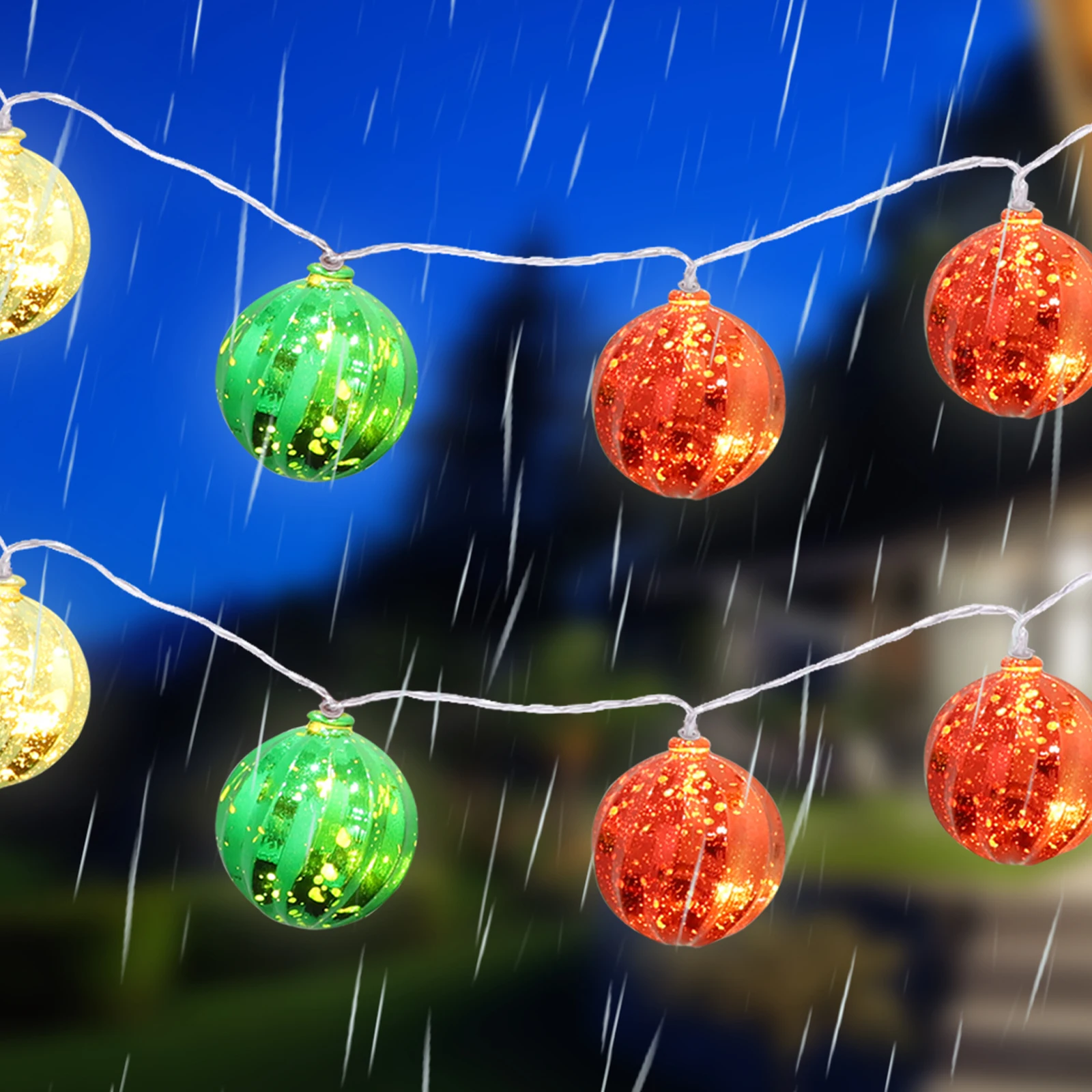 

Christmas Ball Fairy Light String Simple Design Decorative Indoor Warm Lighting Xmas String Light for Room Bars Cafe