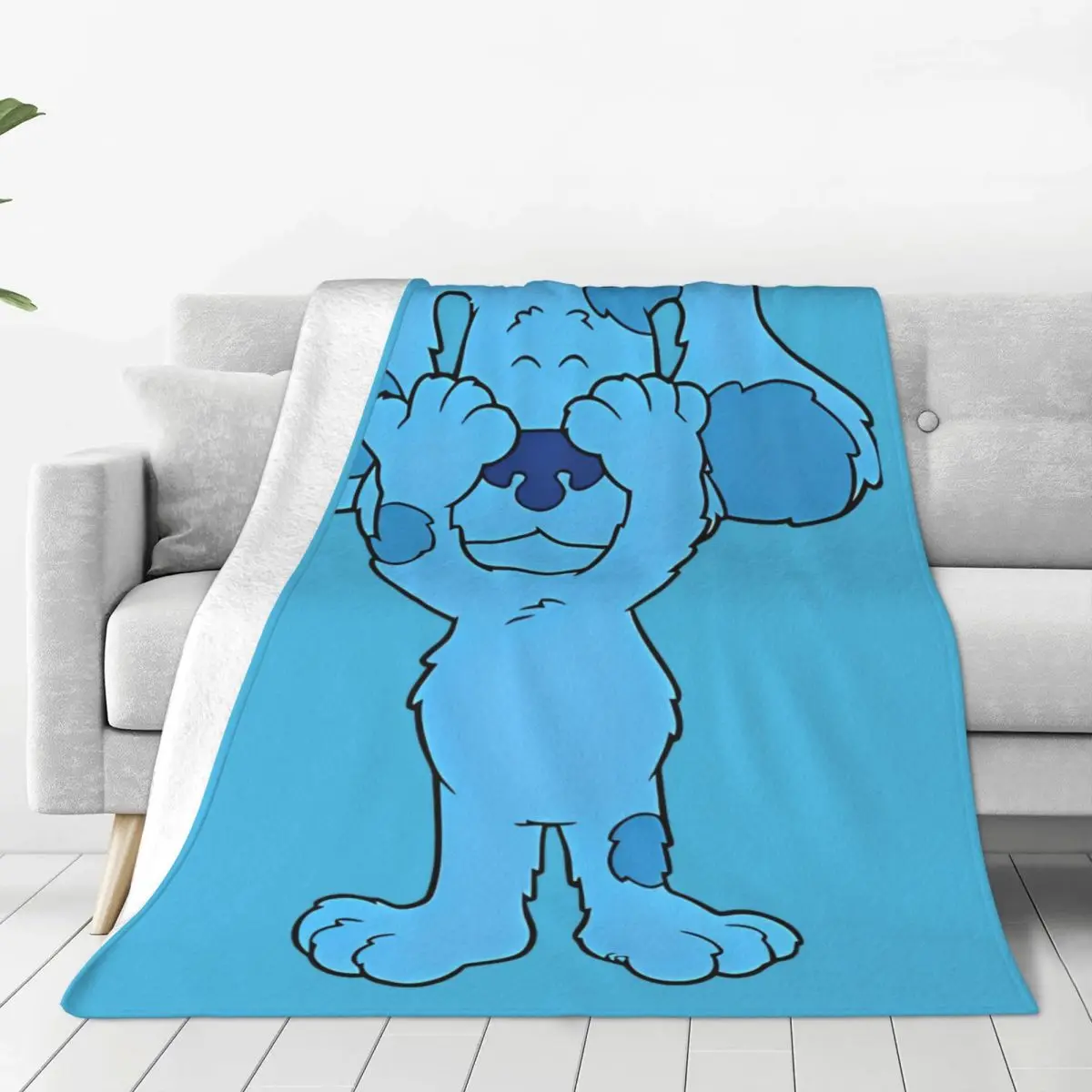 Blues Clues Cartoon TV Show Blanket Flannel Funny Warm Throw Blanket for Bedspread Winter