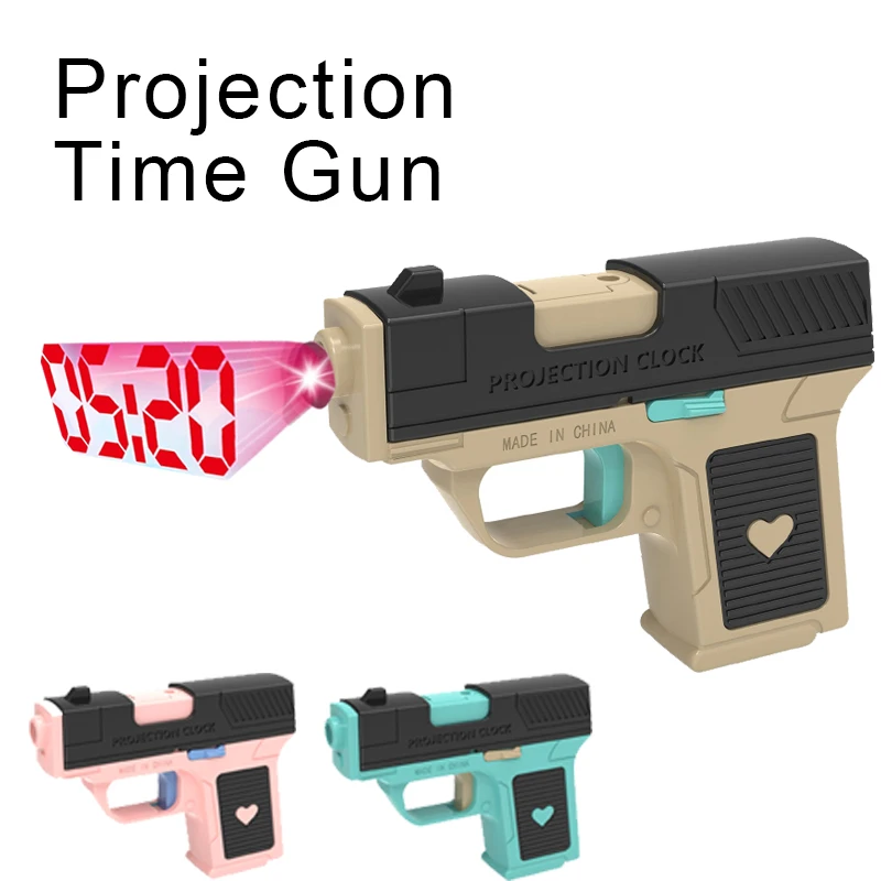 

LED Projection Gun Watch, Small Projection Toy Glock M1911 Pistol Clock, Digital Clock for Children, Timer