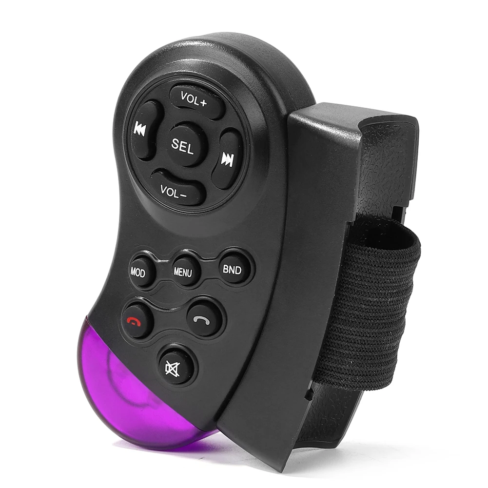 11-مفتاح عجلة توجيه سيارة التحكم عن بعد بطارية تعمل مركبة MP3 DVD زر ستيريو التحكم اللاسلكي لراديو السيارة DVD #3