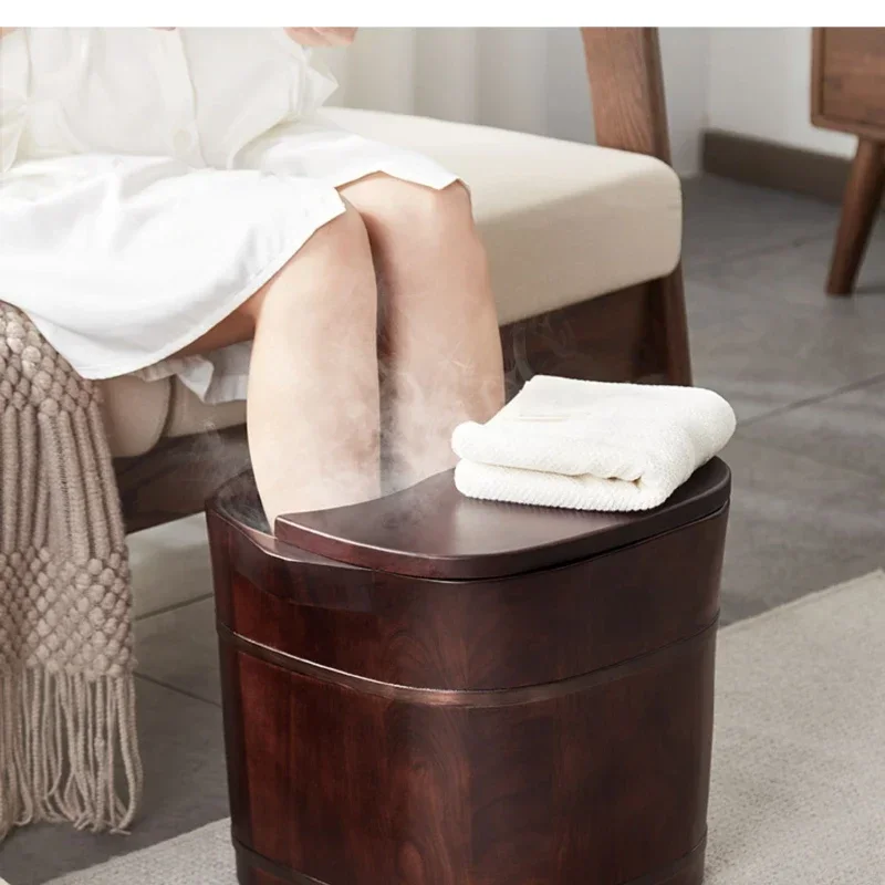 Rosewood Foot Bath Barrel Household Wooden Foot Soaking Barrel Solid Wood Over Calf High and Deep Barrel Foot Massage