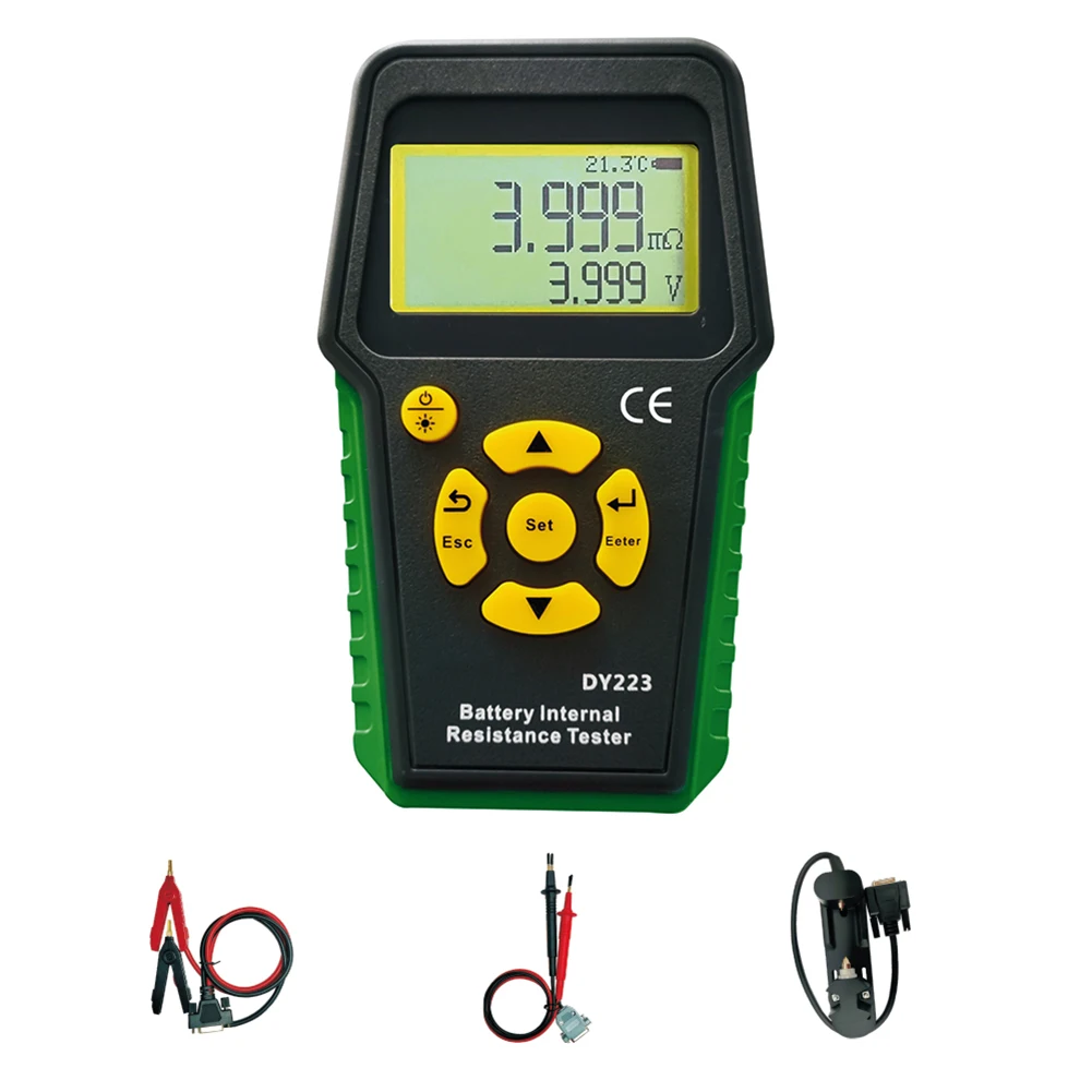 DY223 For Battery Internal Resistance Voltage Tester Kelvin 4 Wire Analyzer For EV Car Motorcycle Alkaline Button Cell Diagnosti
