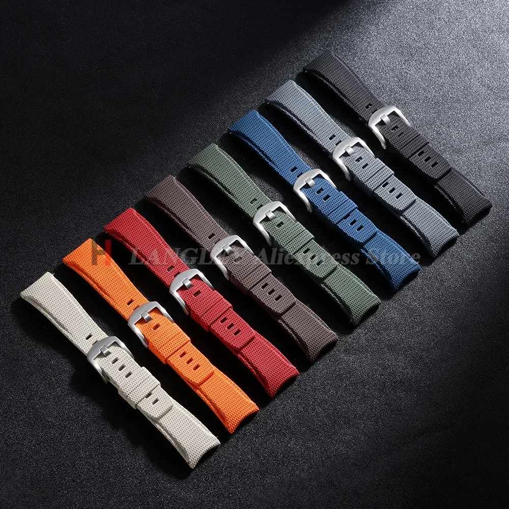 Neues Gebogenes FKM-Gummi-Uhrenarmband mit Schnellverschluss für Omega, Rolex, Seiko, Longines Herrenuhren 20mm 21mm 22mm – Detail 15