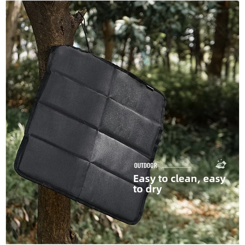 Hiking Ground Cover Folding Camping Mat For Nature Exploration Tear Resistant Fabric Built-in Pearl Cotton Soft Cushioning Layer