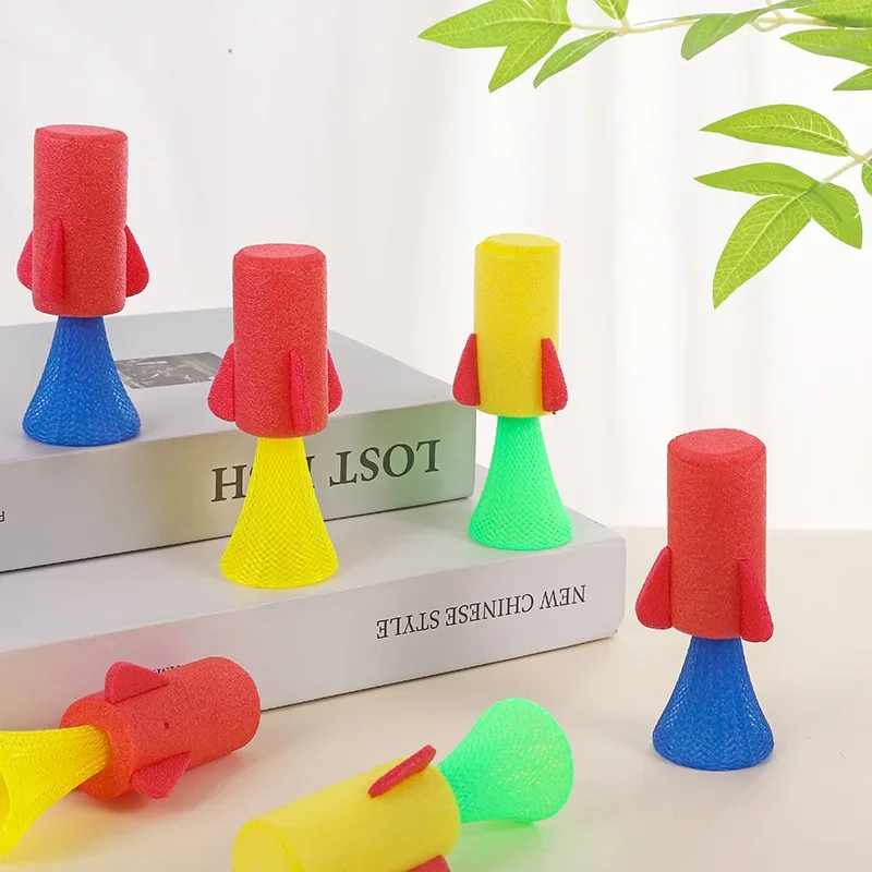 

10Pcs Colorful 3D EVA Catapult Rocket Stress Release Toys for Kids Boy Birthday Party Favors School Rewards Pinata Fillers