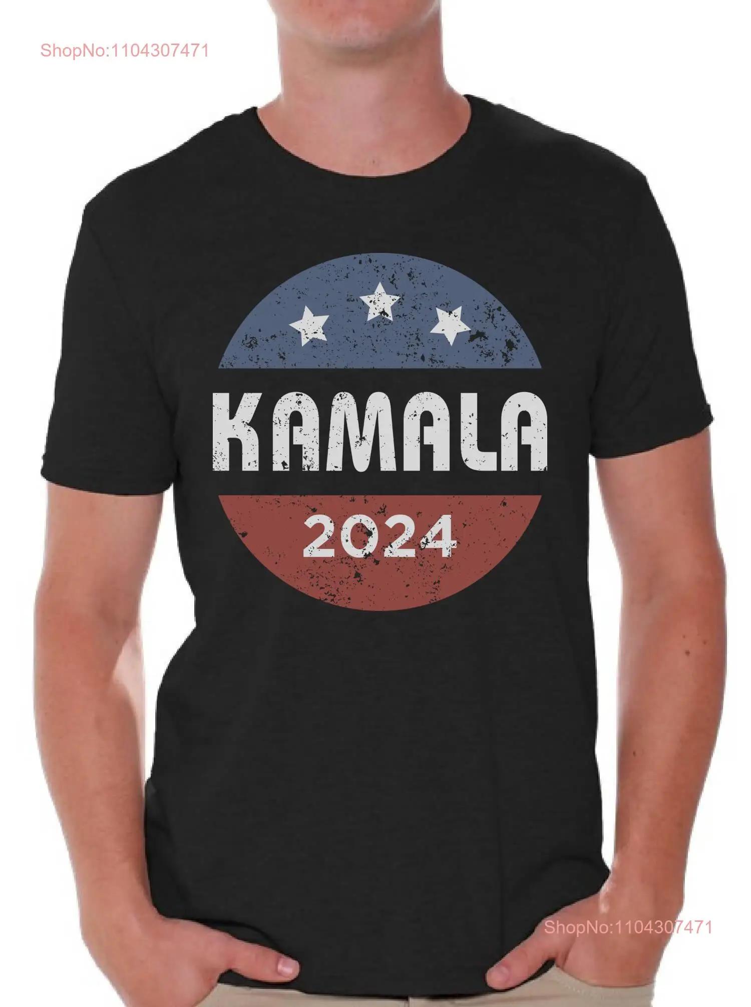 Dreamtees Kamala Harris for Presidant 2024 T Shirt Men Joe Biden Vote Mens USA Election long or short sleeves