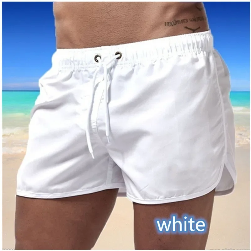 Men's hot selling 2025 swimming shorts, swimming underwear, quick drying board shorts, swimsuit, breathable drawstring with pock