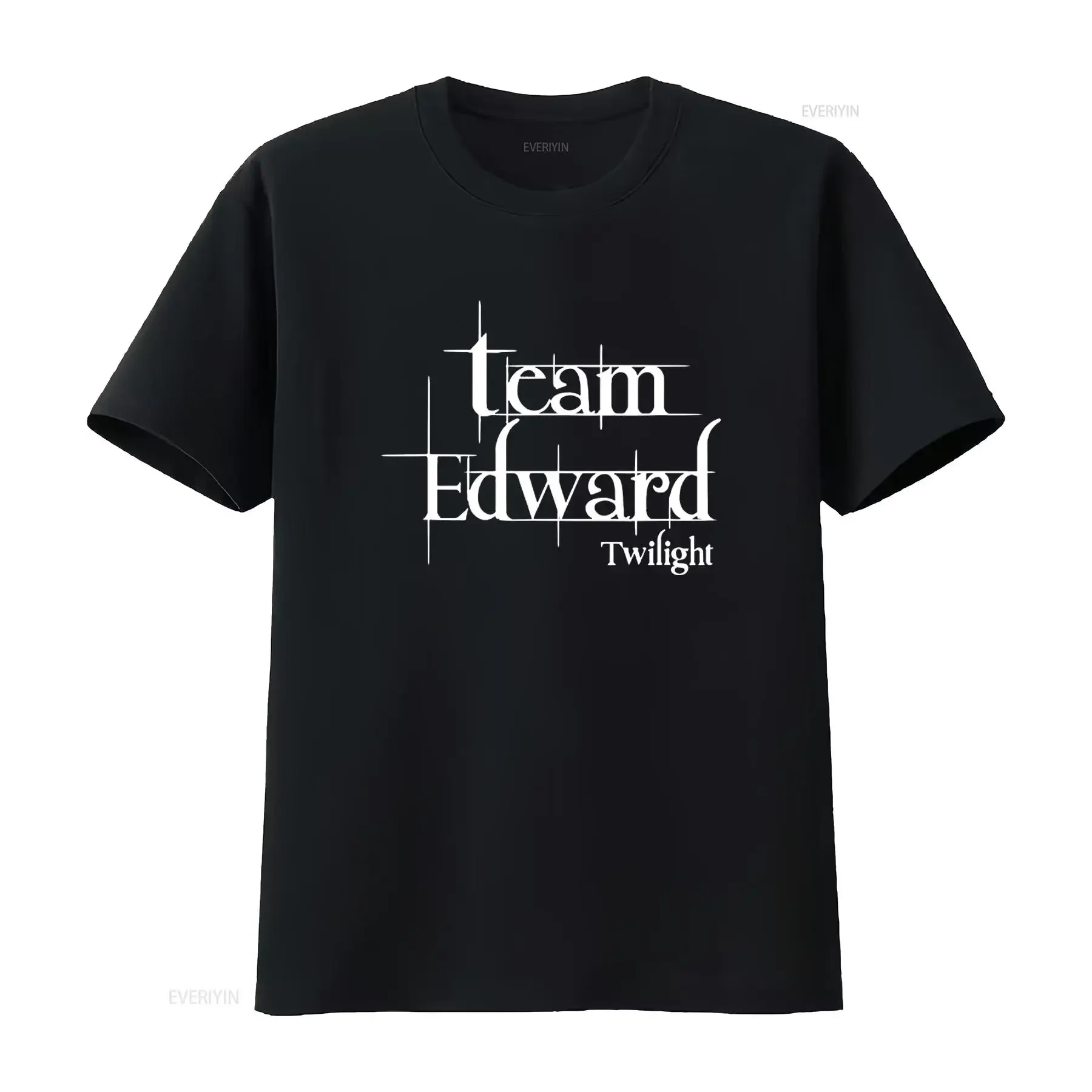Team Edward Twilight Saga T Shirt Fashion Print  vintage Washed Unisex homme Slightly Comfortable streetwear Breathable graphic