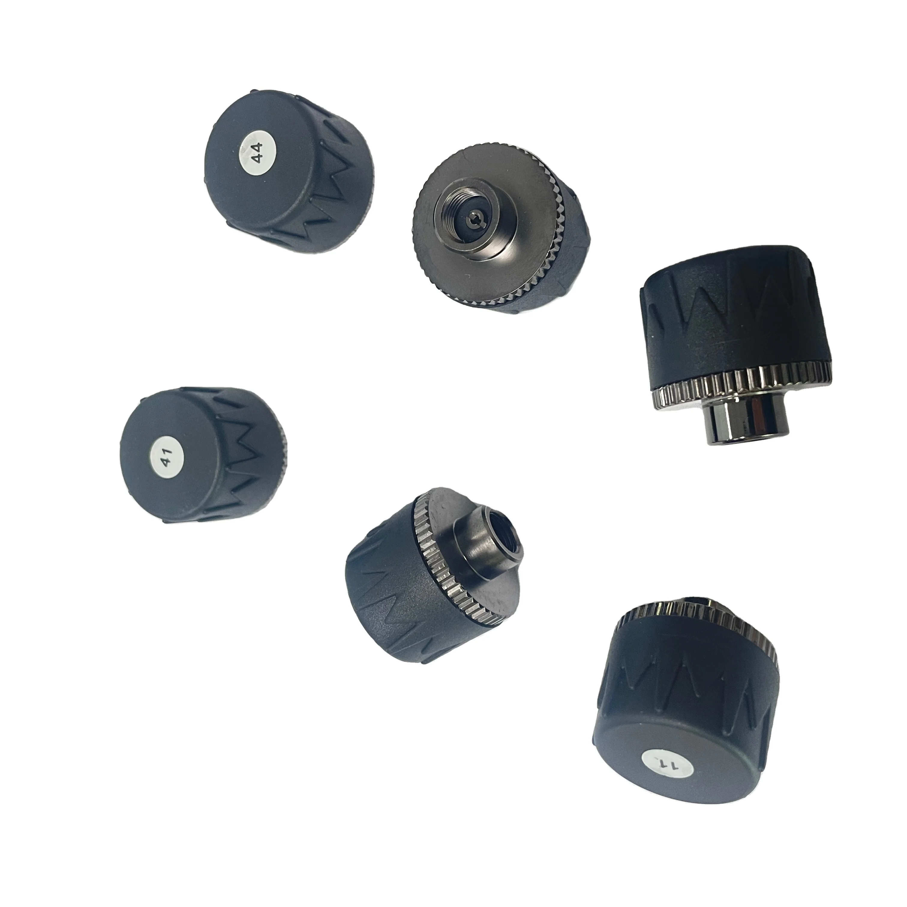 Semi-trailer digital tire pressure monitoring system, pre-programmed sensors, LCD display