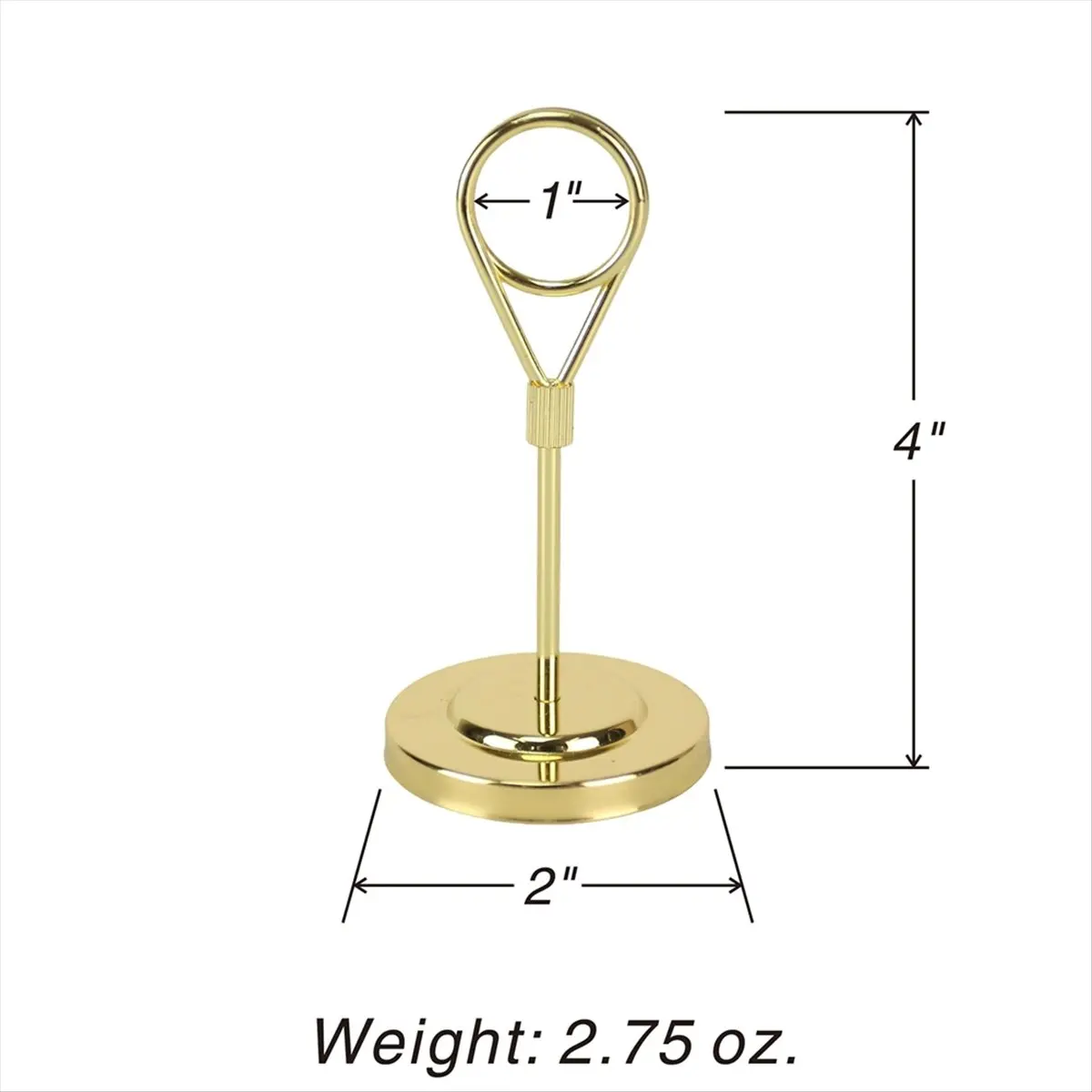 A67T NEW 12pcs Gold Premium Table Place Card Holders, Weighted Base Stand, Elegant Clip Design for Events