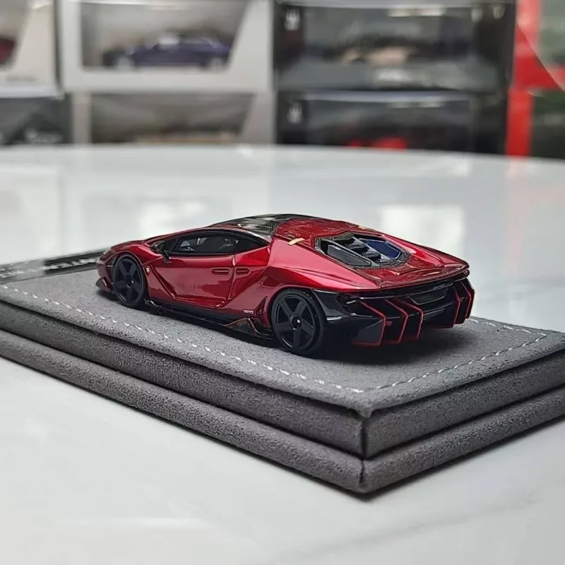 JDL 1:64 LP770-4 لامبورغيني الراتنج اللعب موتور سيارة دييكاست نموذج معدني الهدايا