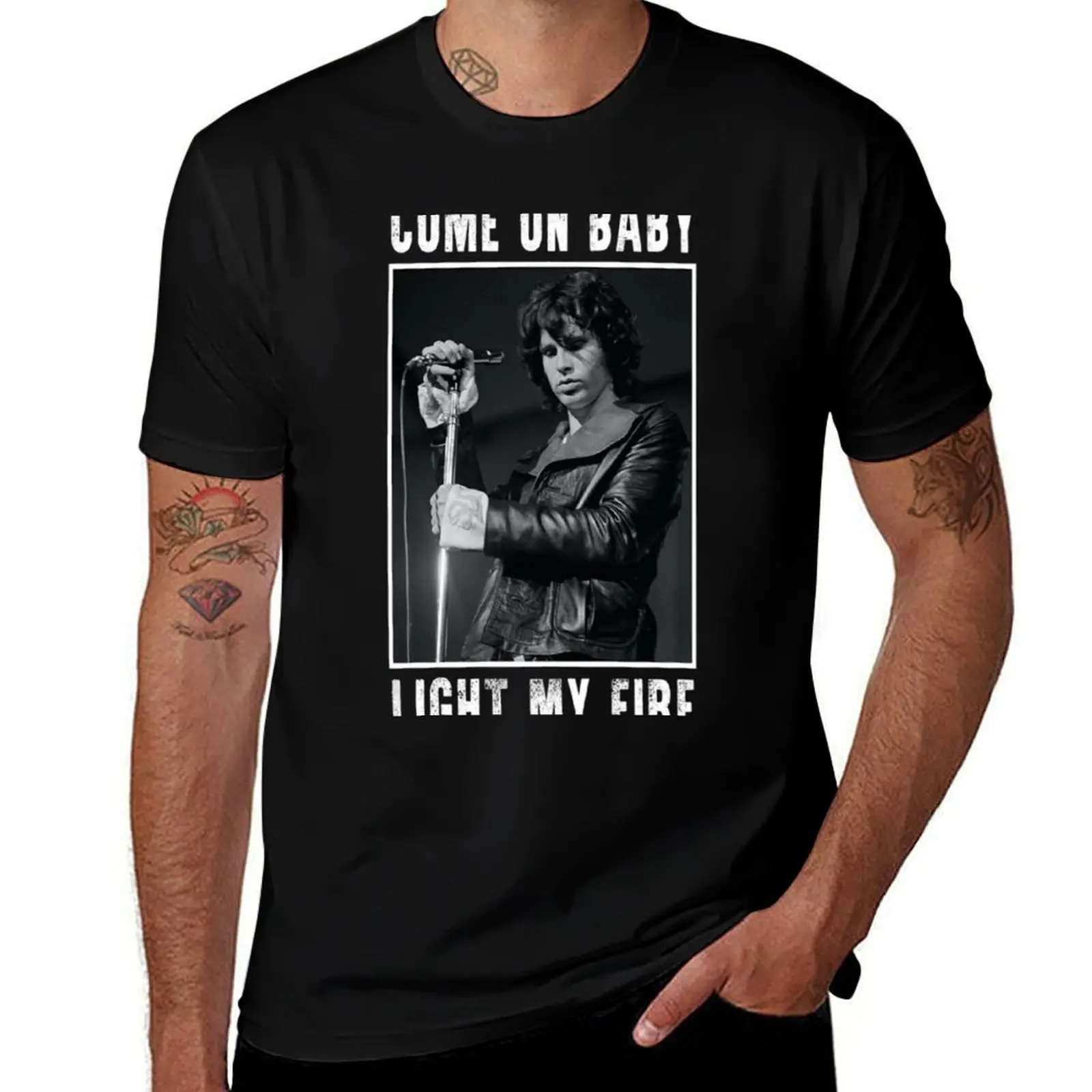 

Graphic Jim tees Morrison - Come On Baby Light My Fire Classic Essential T-Shirt cheap stuff mens t shirts casual stylish